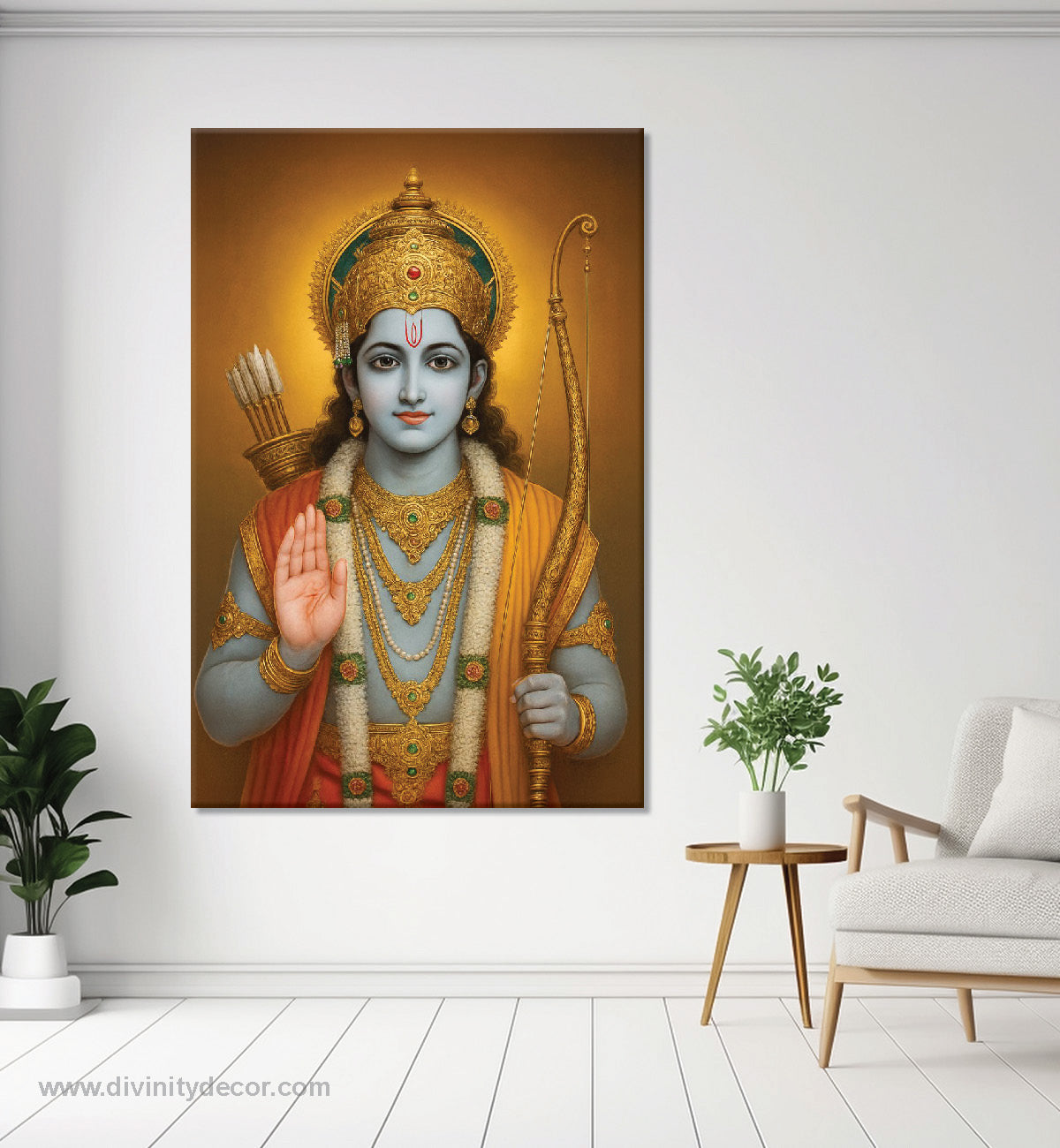Ram Darbar Premium Canvas Print for Home Temple 13
