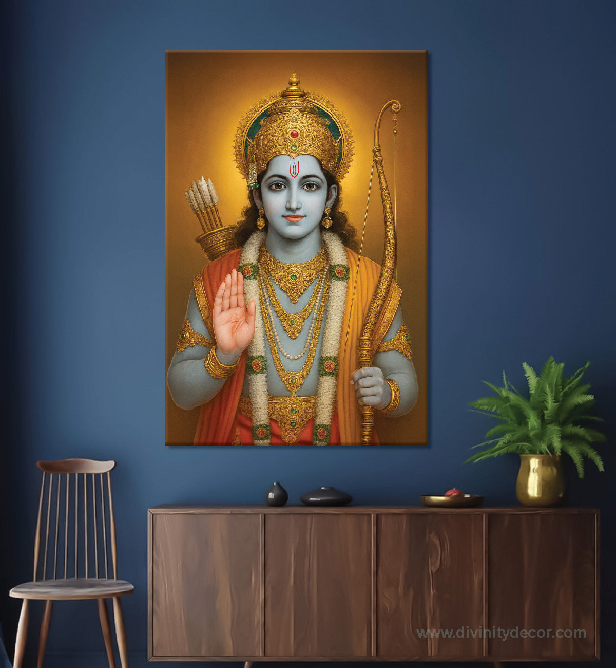 Ram Darbar Premium Canvas Print for Home Temple 13