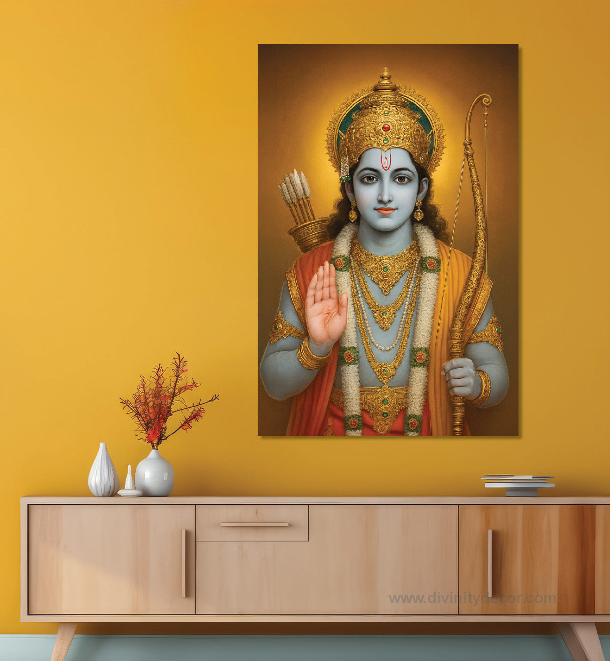Ram Darbar Premium Canvas Print for Home Temple 13