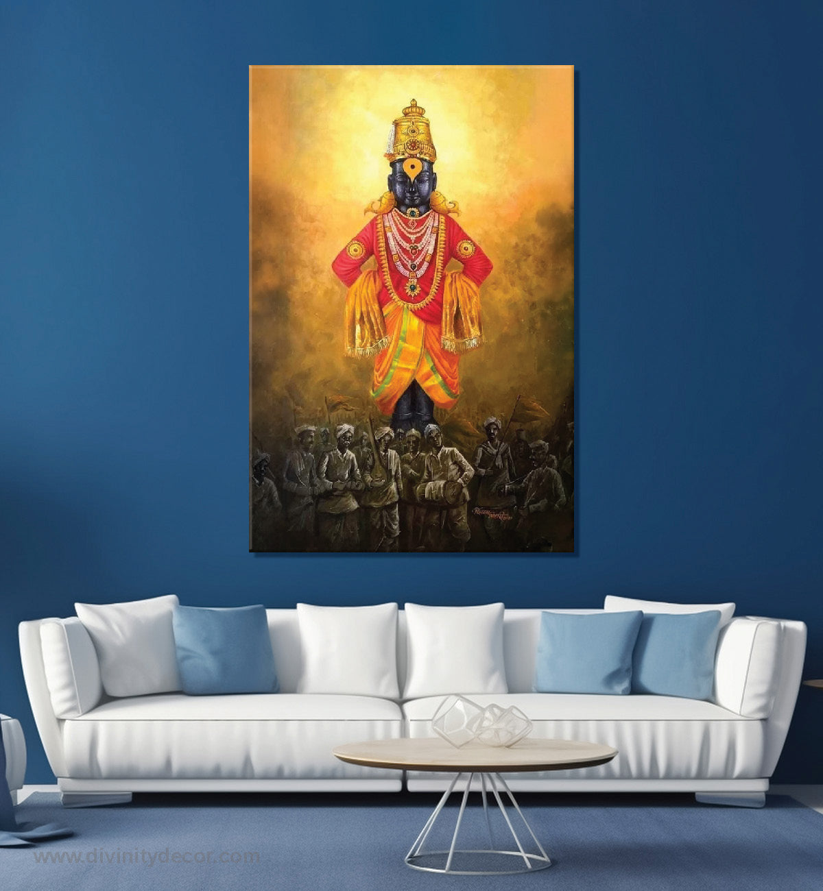 Vitthal Rukmini Spiritual Wall Art Canvas Print 2