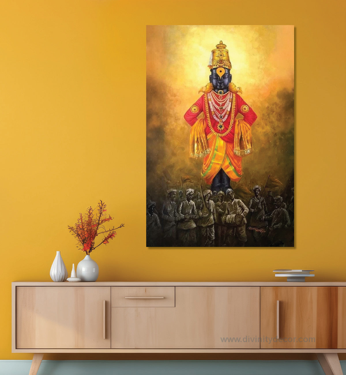 Vitthal Rukmini Spiritual Wall Art Canvas Print 2