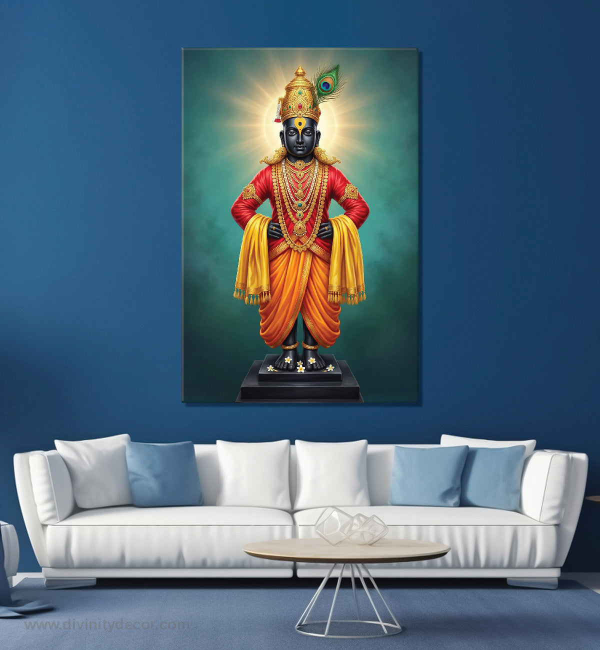 Shree Vitthal Religious Wall Painting for Temple Decor 3