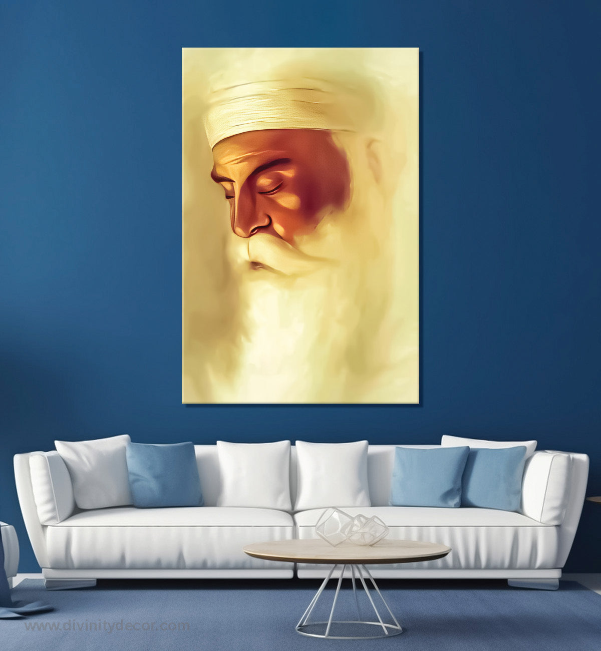 Peaceful Guru Nanak Dev Ji Spiritual Canvas Art 4