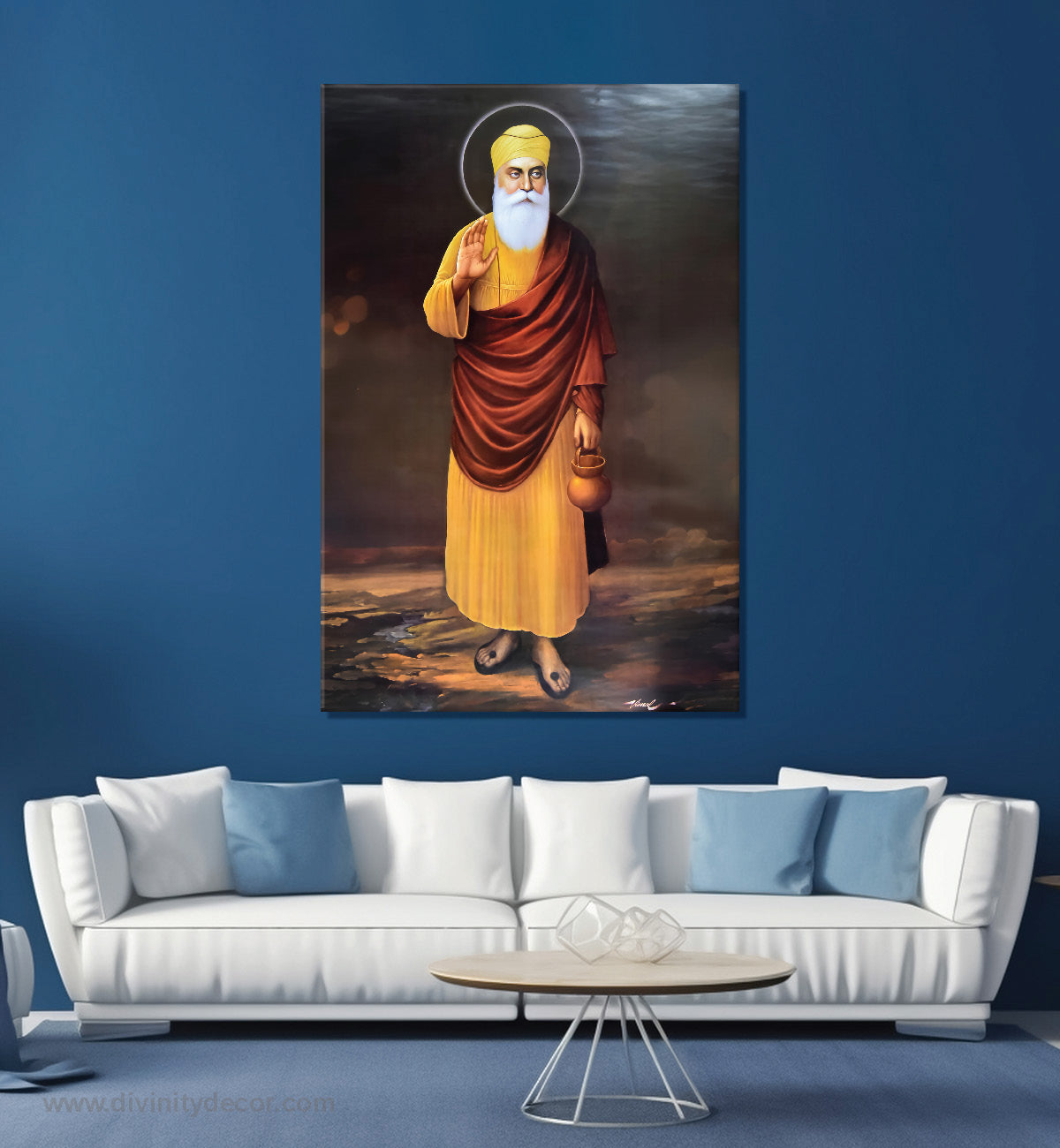 Standing Guru Nanak Dev Ji Religious Canvas Art 6