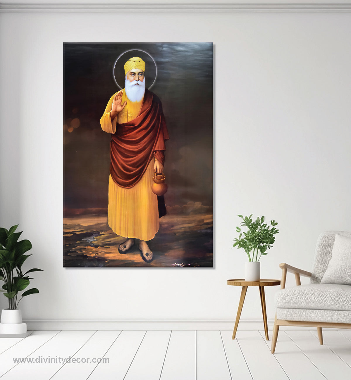 Standing Guru Nanak Dev Ji Religious Canvas Art 6