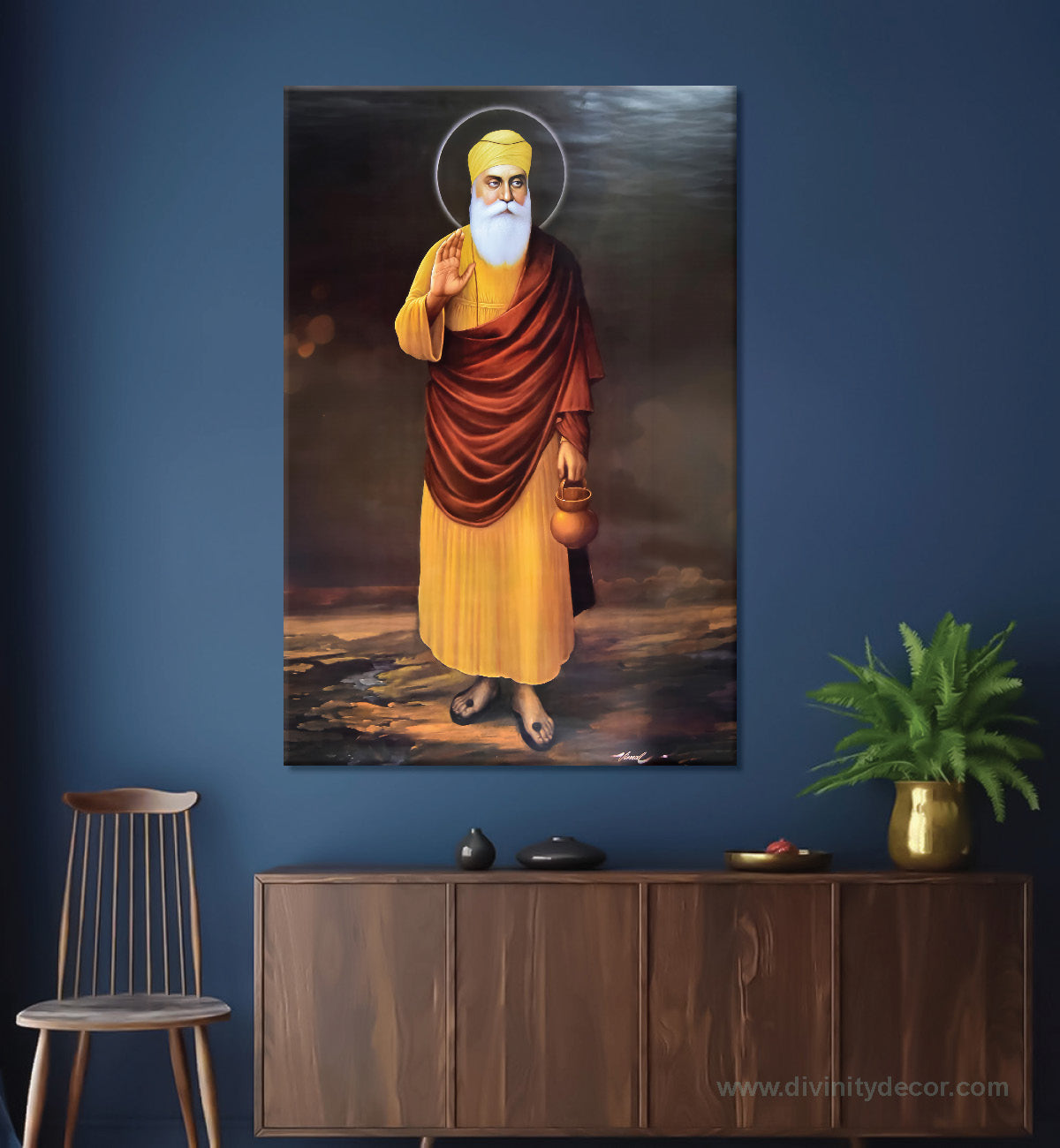 Standing Guru Nanak Dev Ji Religious Canvas Art 6
