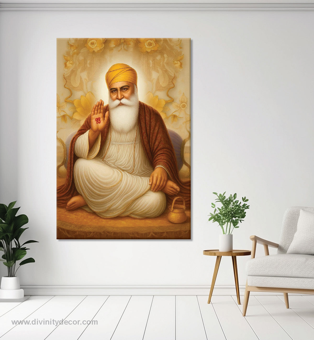 Guru Nanak Dev Ji Elegant Spiritual Canvas Decor 9