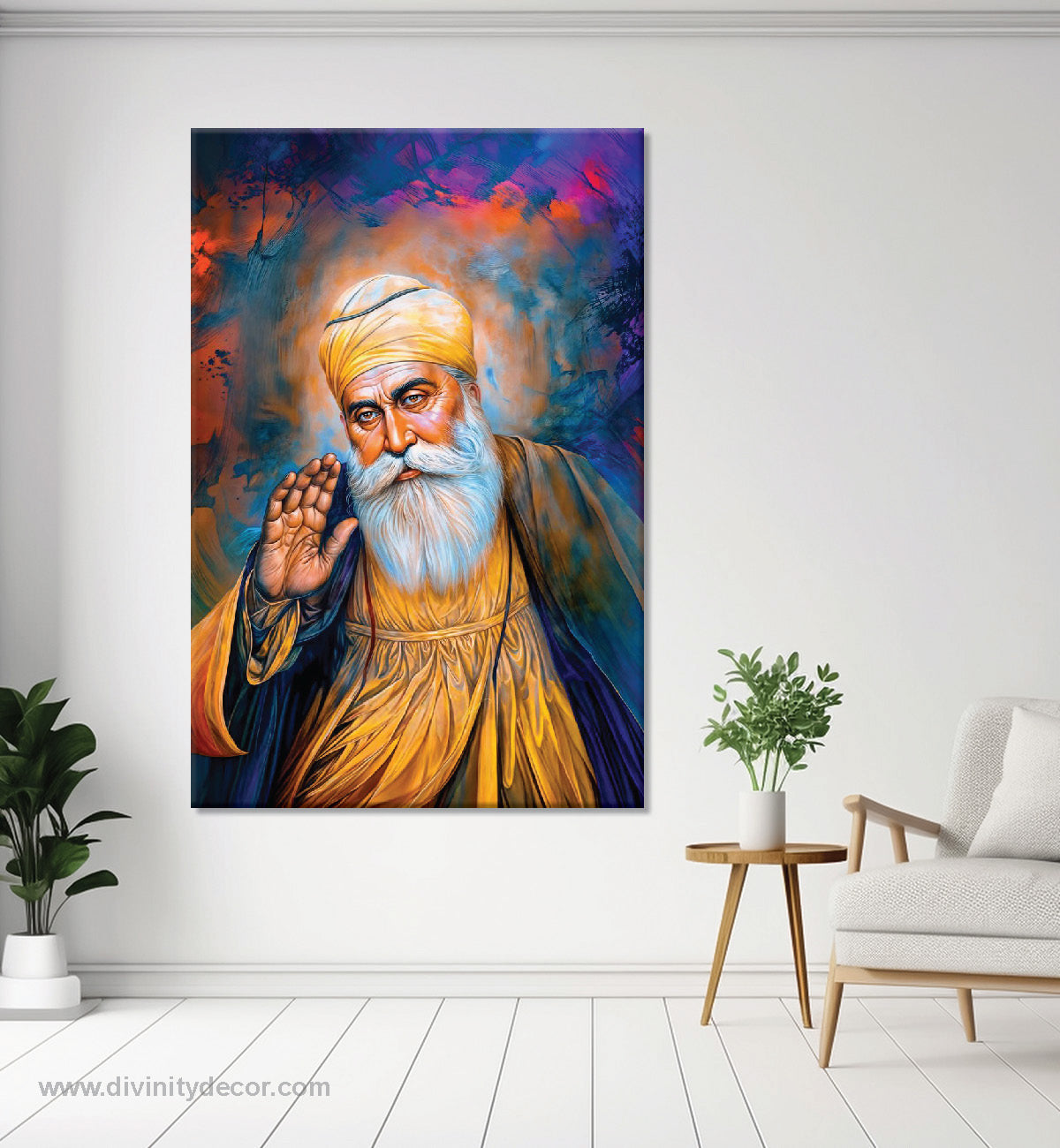 Artistic Guru Nanak Dev Ji Modern Canvas Painting 10