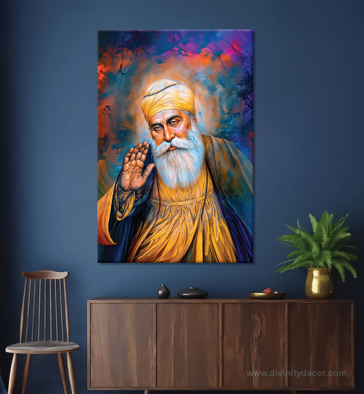 Artistic Guru Nanak Dev Ji Modern Canvas Painting 10