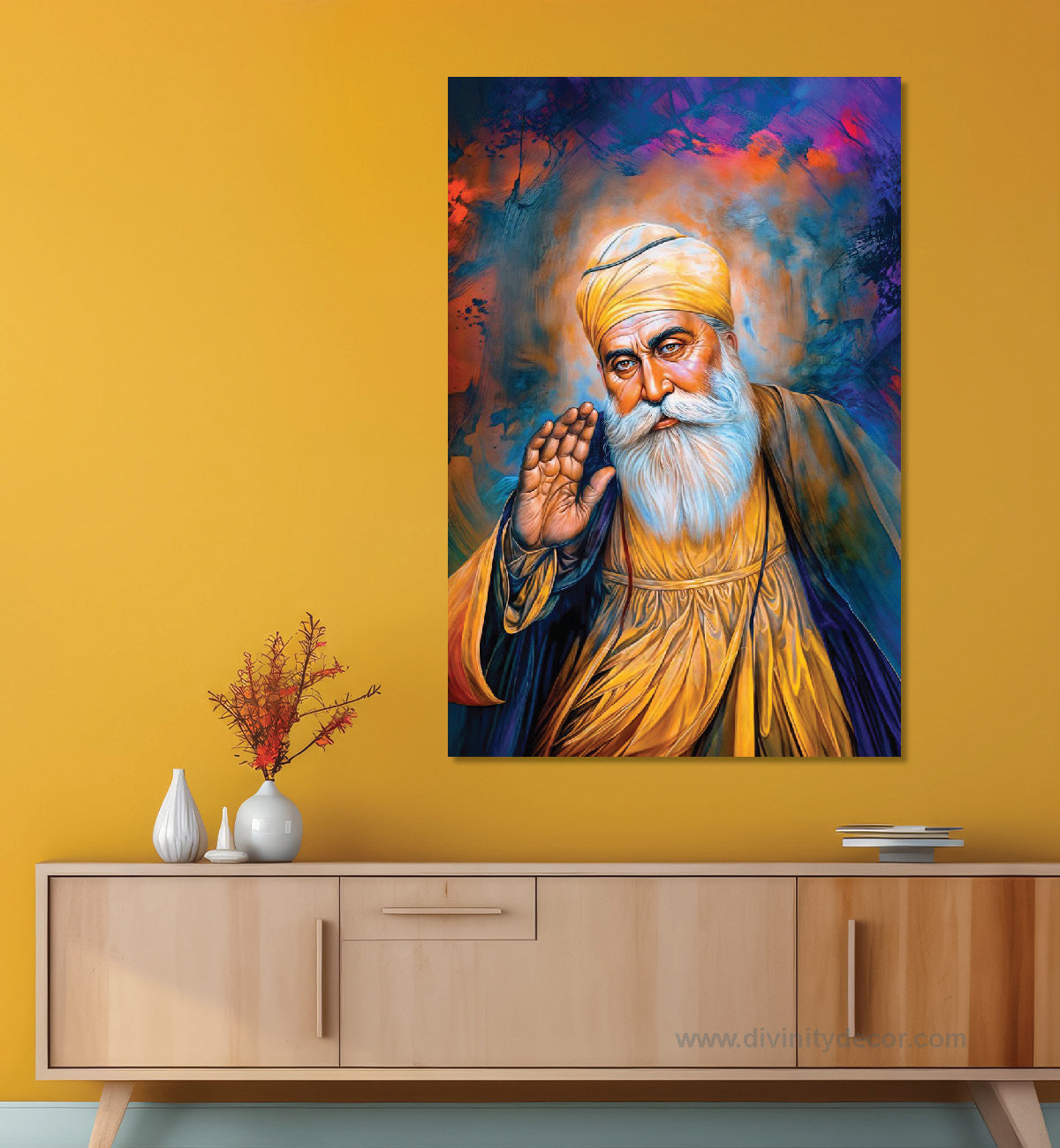 Artistic Guru Nanak Dev Ji Modern Canvas Painting 10