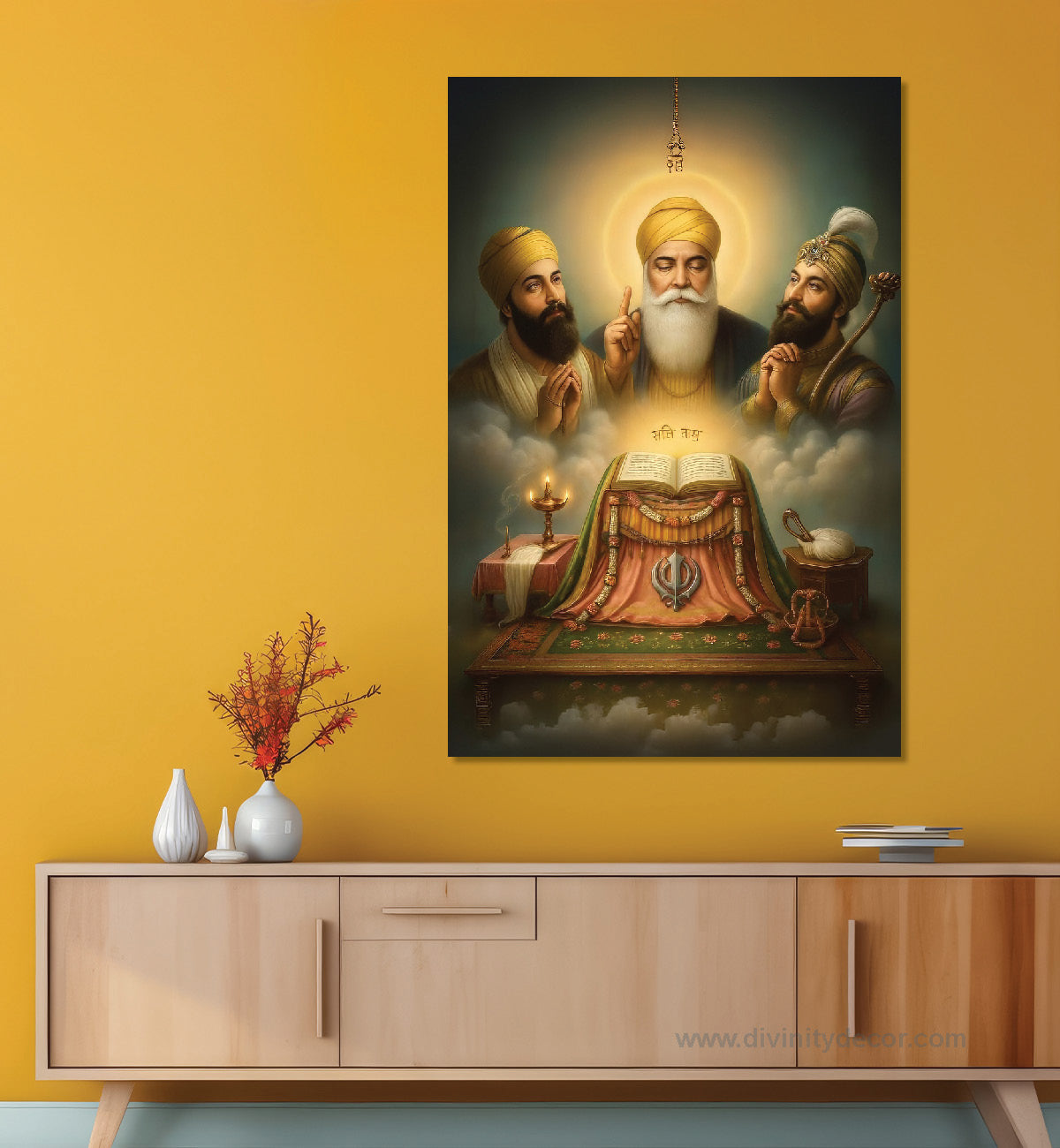 Sikh Gurus Sacred Guru Granth Sahib Canvas Art 11
