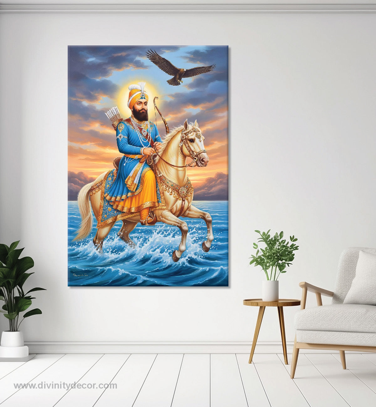 Guru Gobind Singh Ji Horse Rider Canvas Decor 14