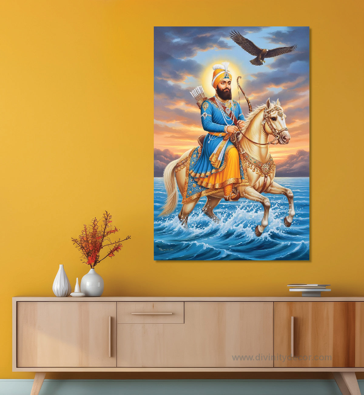 Guru Gobind Singh Ji Horse Rider Canvas Decor 14