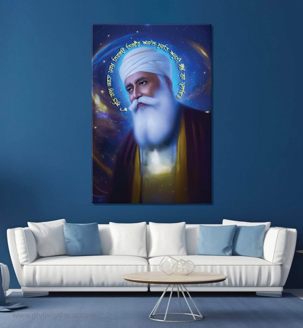 Guru Nanak Dev Ji Divine Galaxy Canvas Painting 15