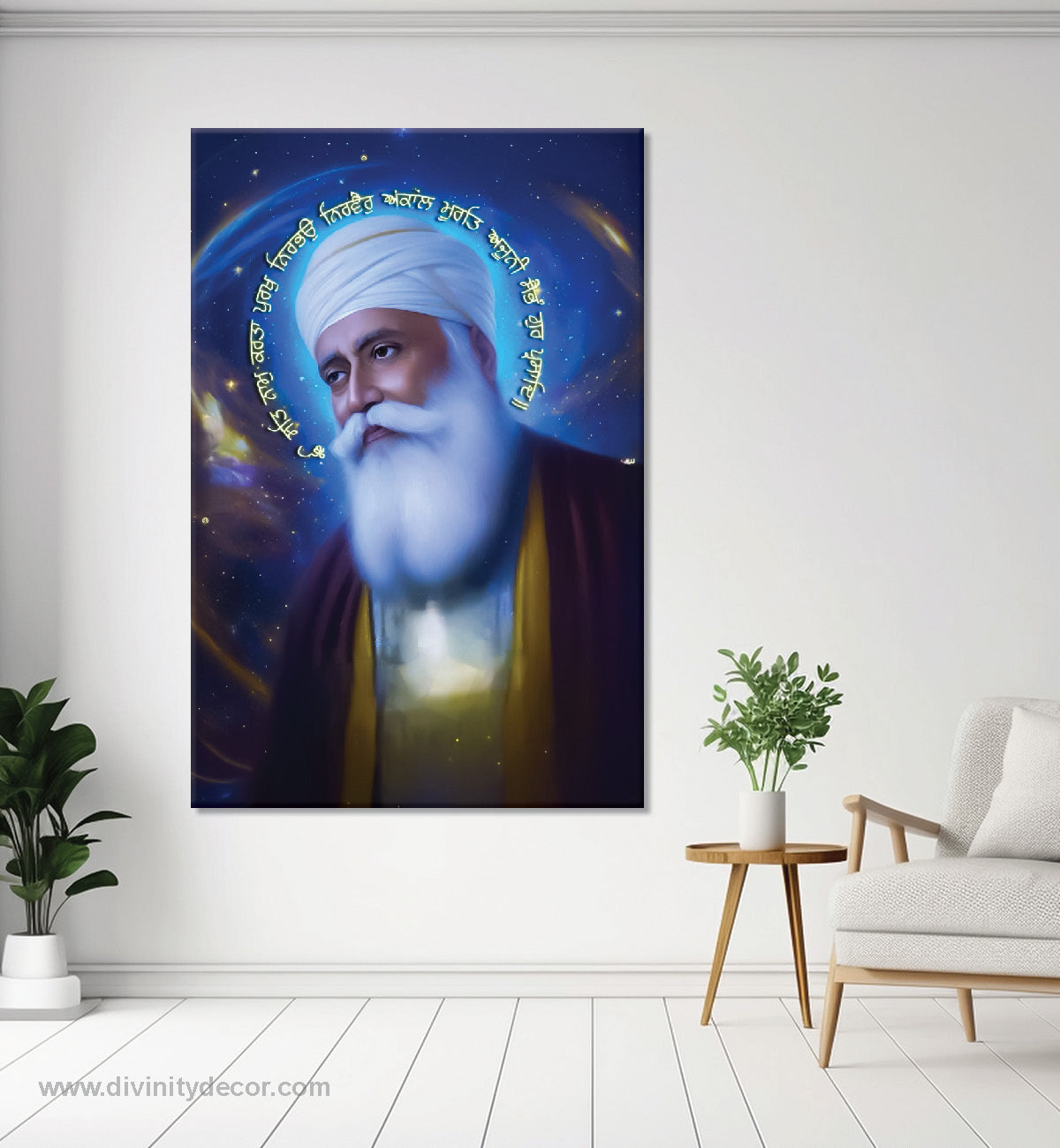 Guru Nanak Dev Ji Divine Galaxy Canvas Painting 15