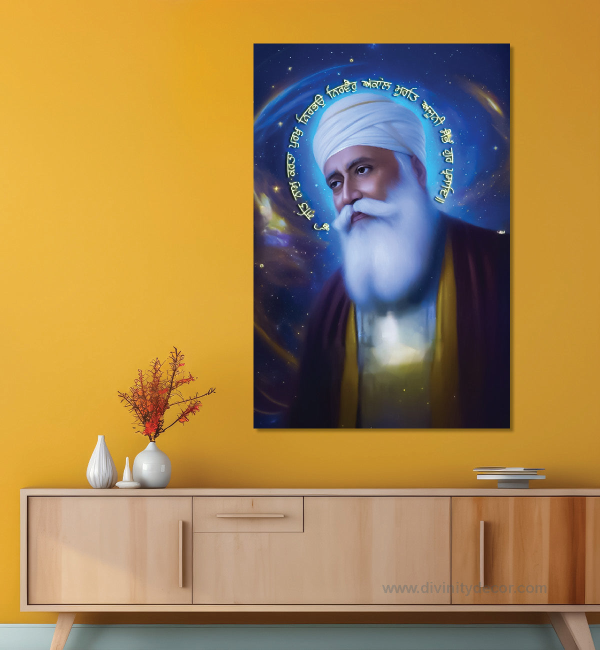 Guru Nanak Dev Ji Divine Galaxy Canvas Painting 15