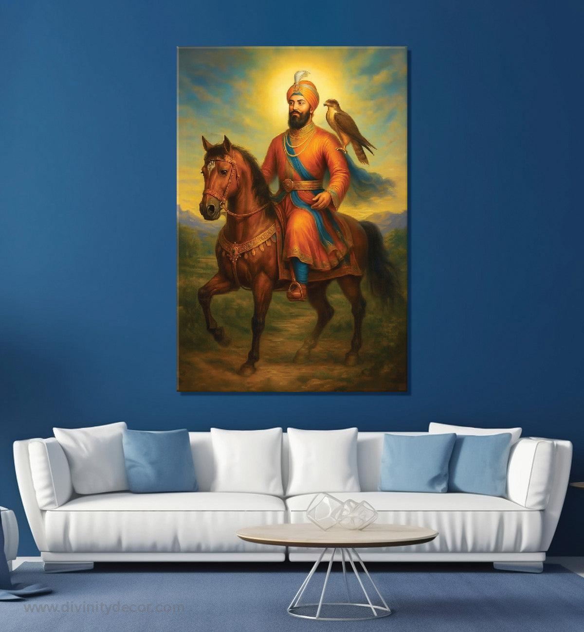 Guru Gobind Singh Ji Traditional Horse Canvas Art 16
