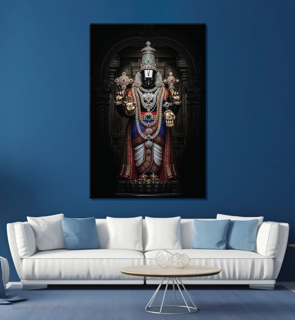 Tirupati Balaji Paintings Canvas Painting – Tirupati Balaji Spiritual Wall Art 1