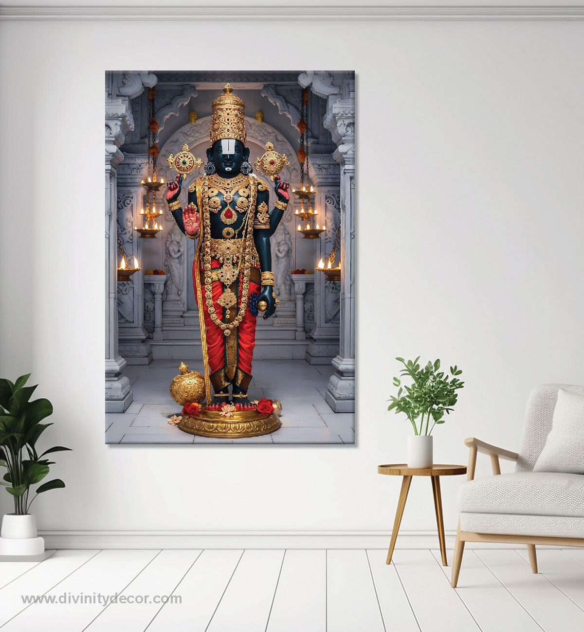 Lord Balaji Spiritual Wall Art Canvas Print 2