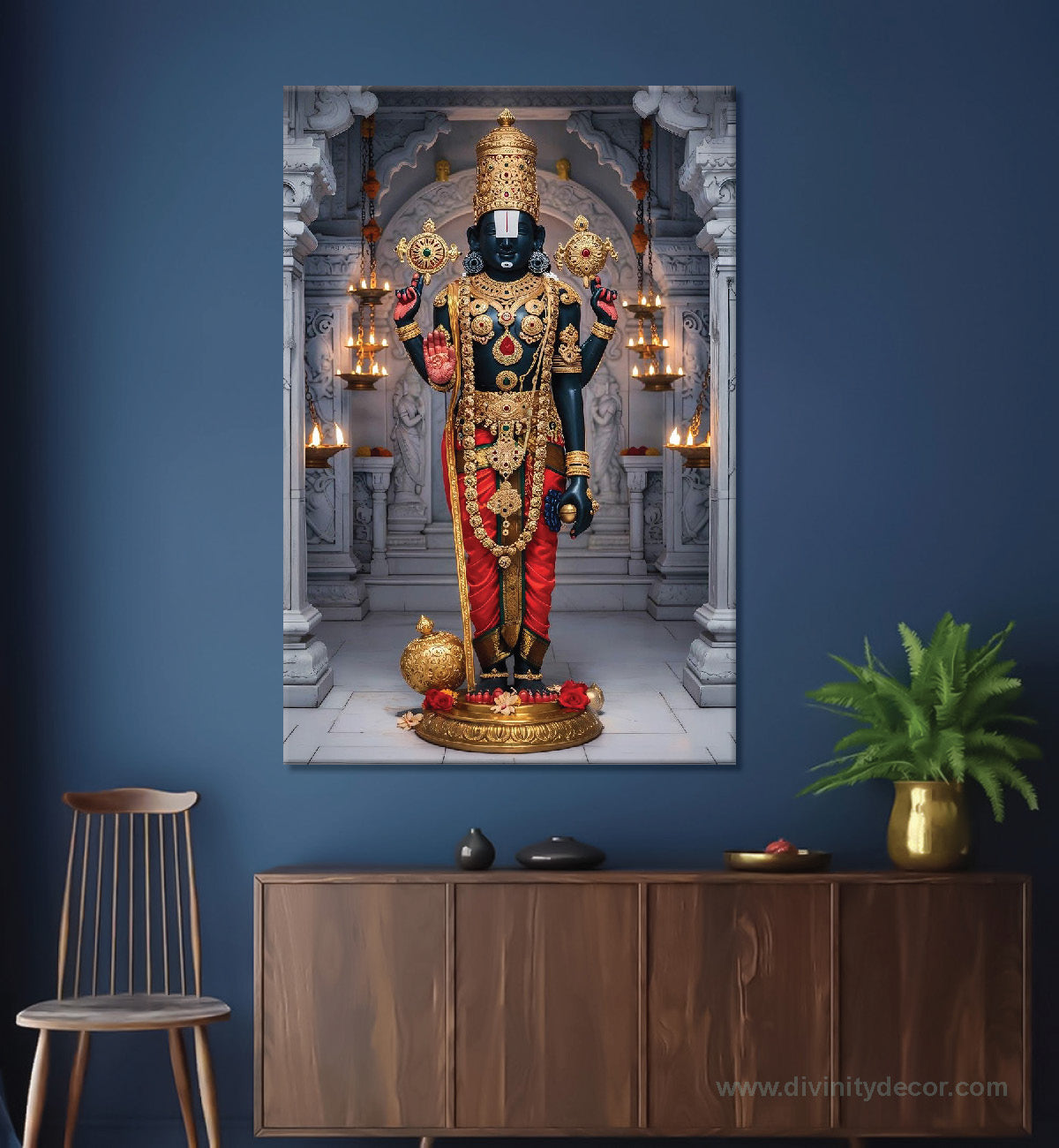 Lord Balaji Spiritual Wall Art Canvas Print 2