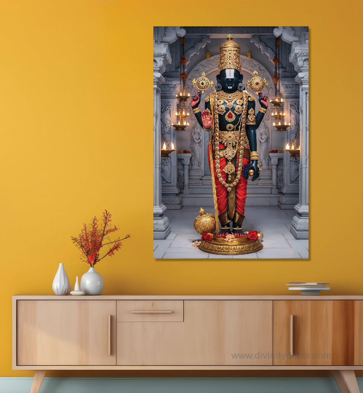 Lord Balaji Spiritual Wall Art Canvas Print 2