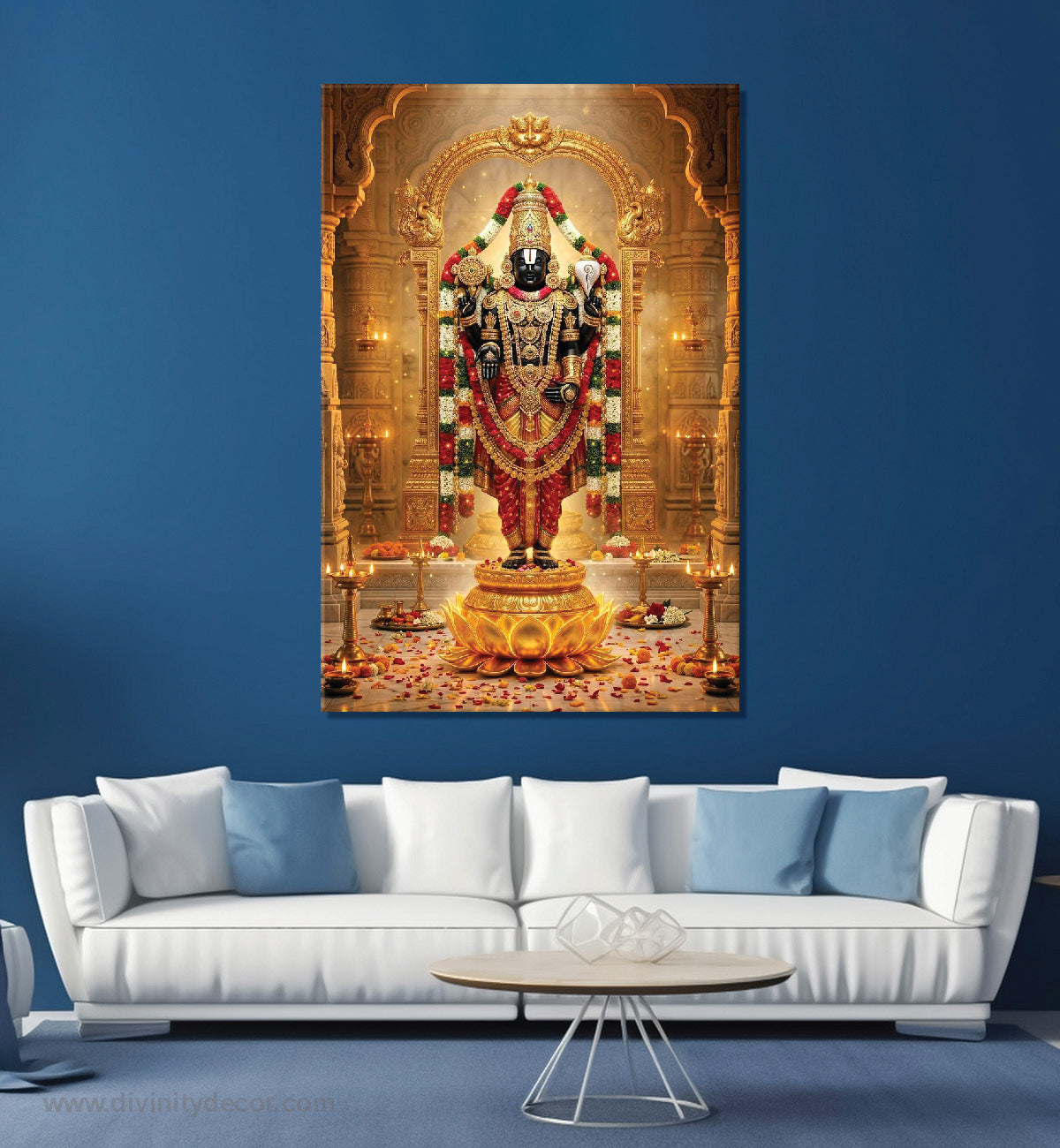 Lord Venkateswara Sacred Canvas Painting for Home 6