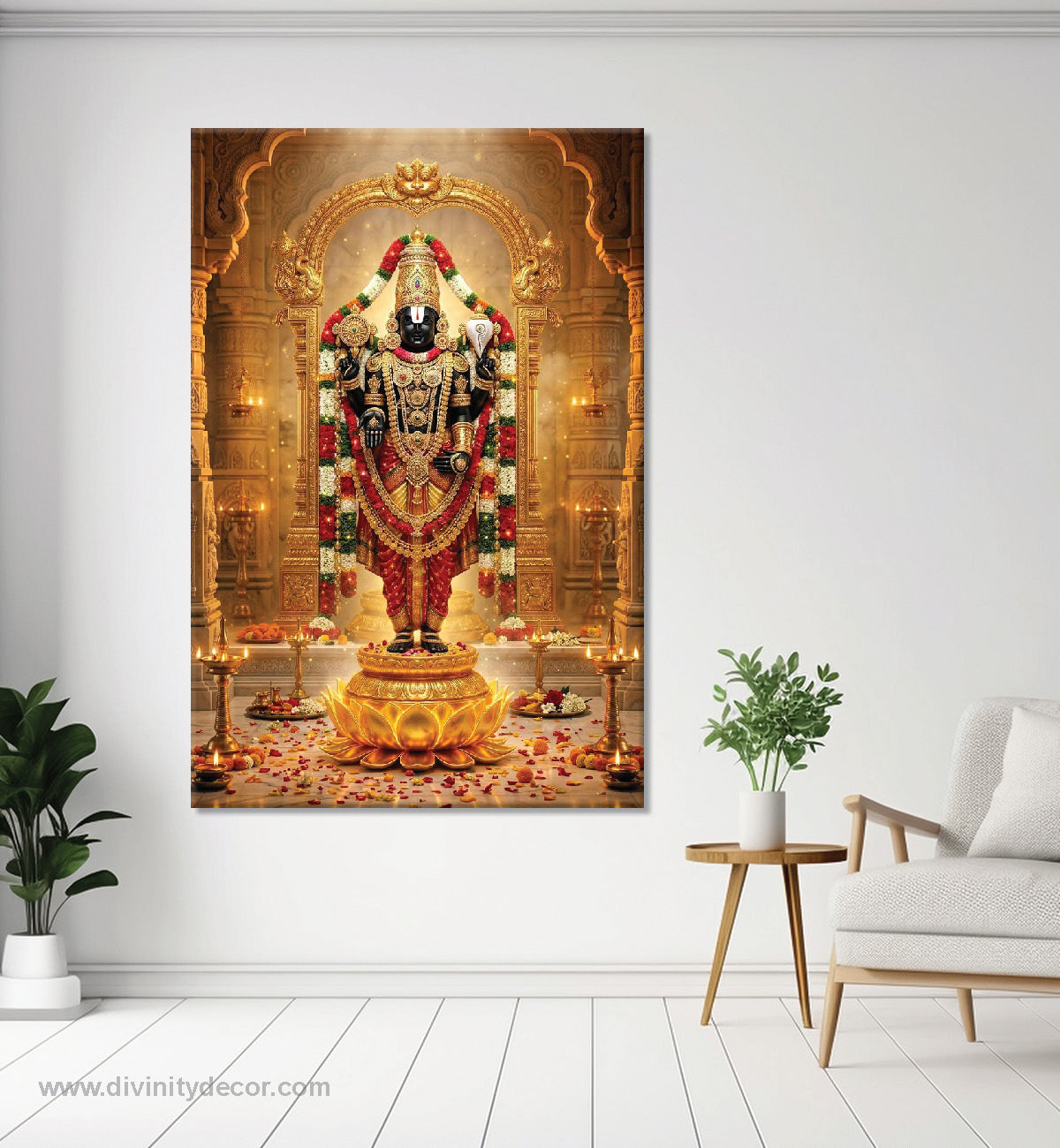Lord Venkateswara Sacred Canvas Painting for Home 6