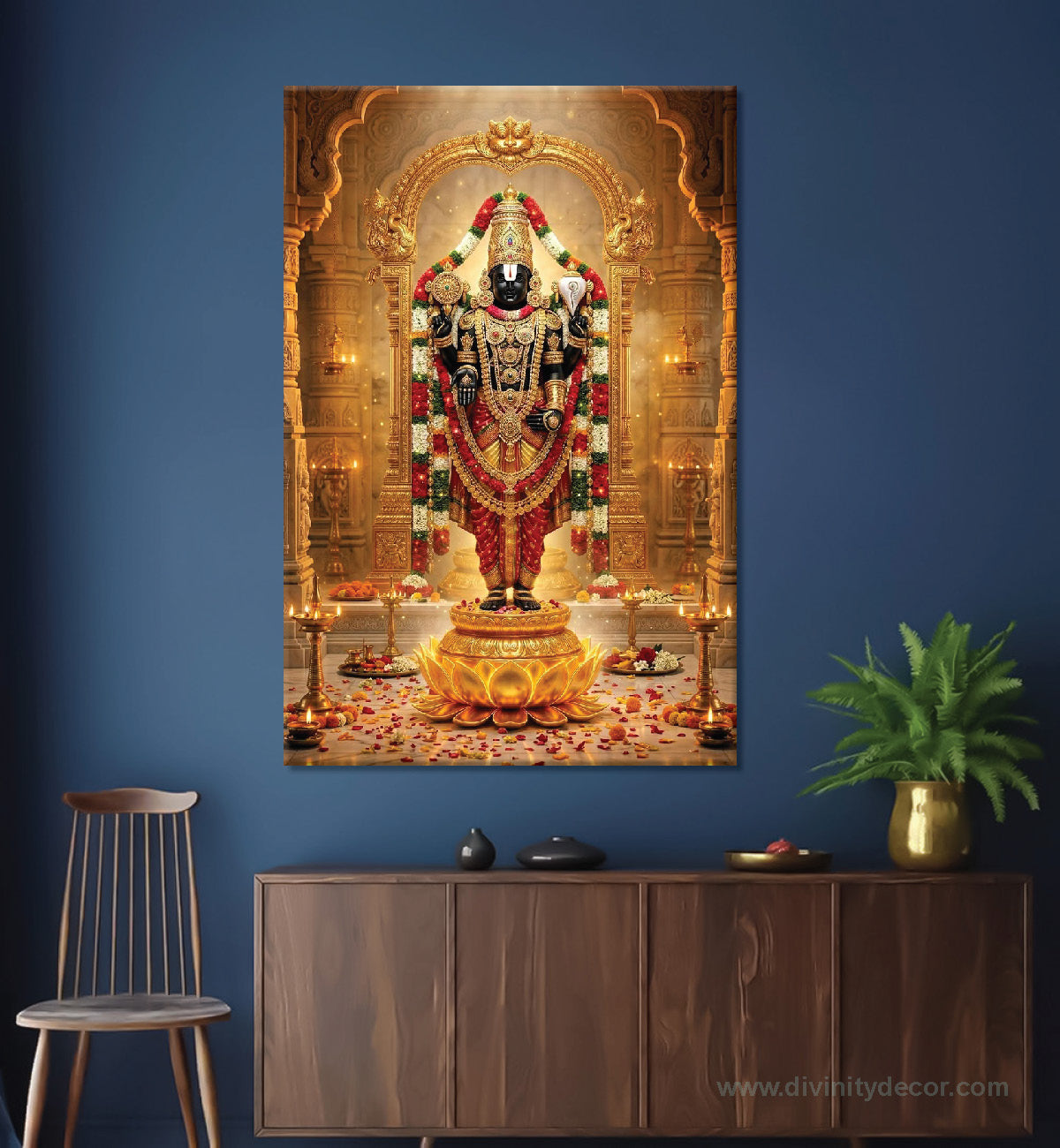 Lord Venkateswara Sacred Canvas Painting for Home 6