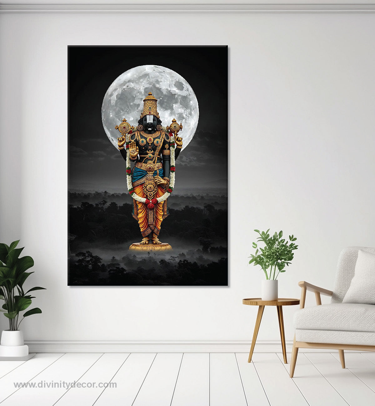 Tirupati Balaji Blessings Wall Art Canvas Print 7