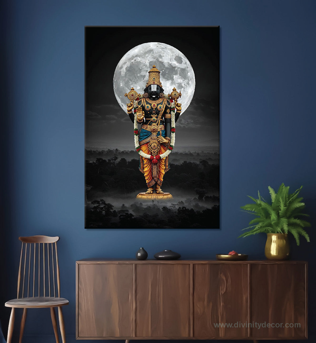 Tirupati Balaji Blessings Wall Art Canvas Print 7
