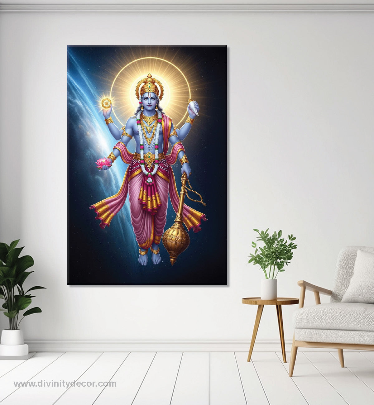 Lord Vishnu HD Canvas Wall Decor for Living Room 5