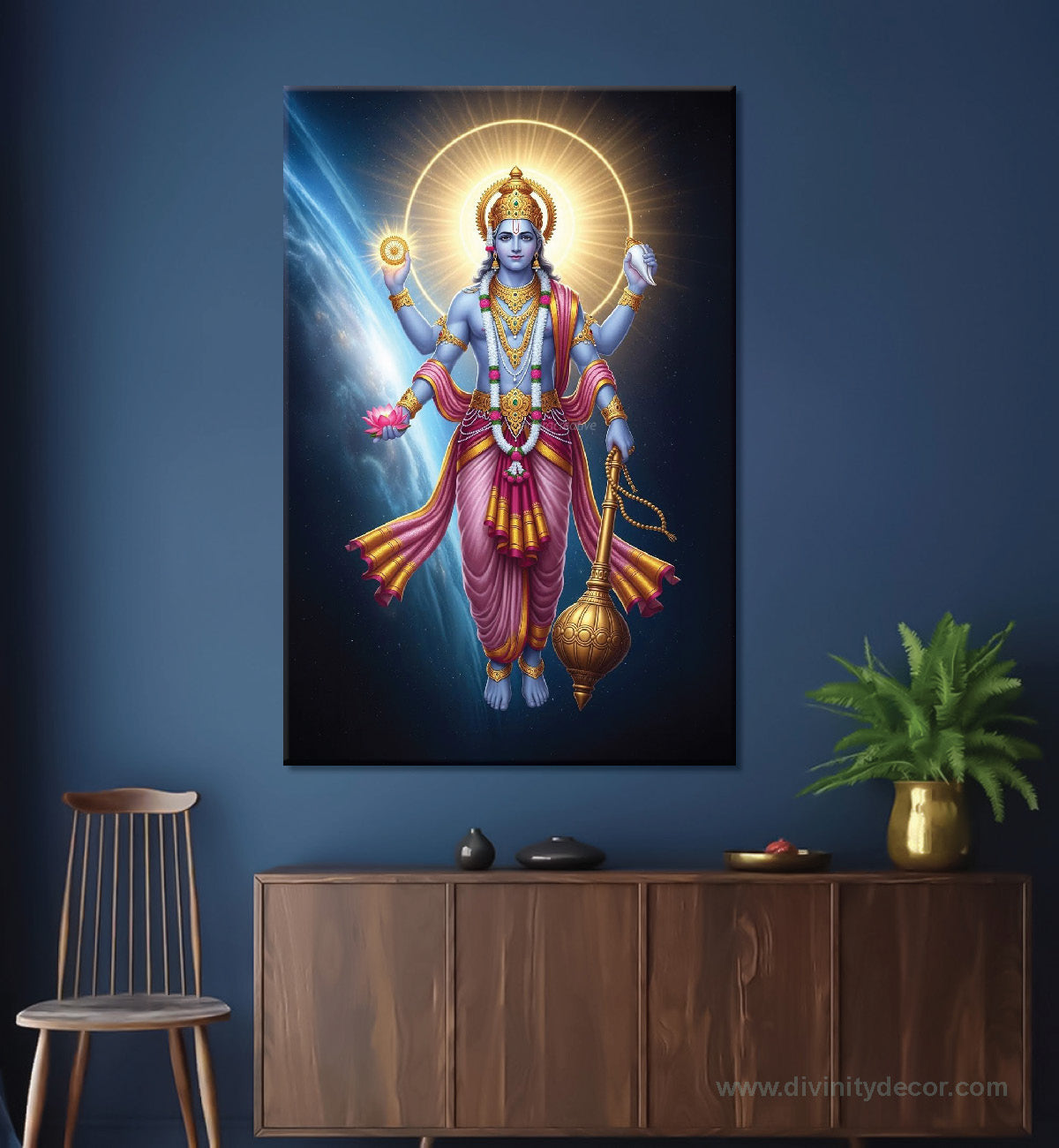 Lord Vishnu HD Canvas Wall Decor for Living Room 5