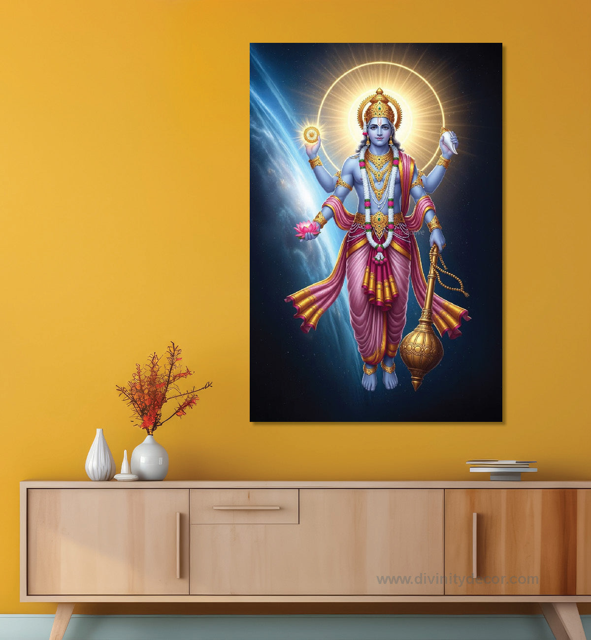 Lord Vishnu HD Canvas Wall Decor for Living Room 5