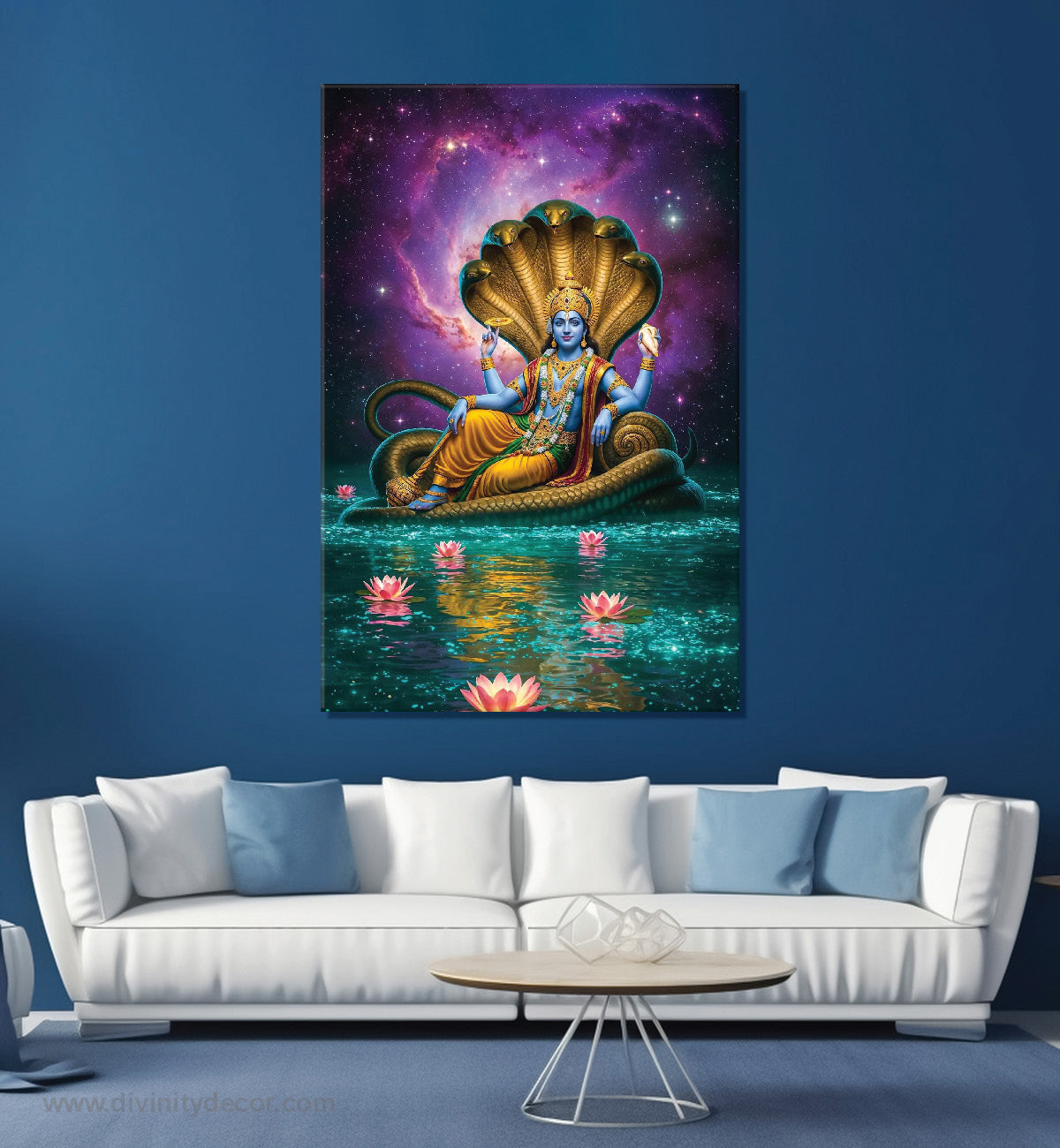 Lord Vishnu Sacred Canvas Art for Home Temple 7
