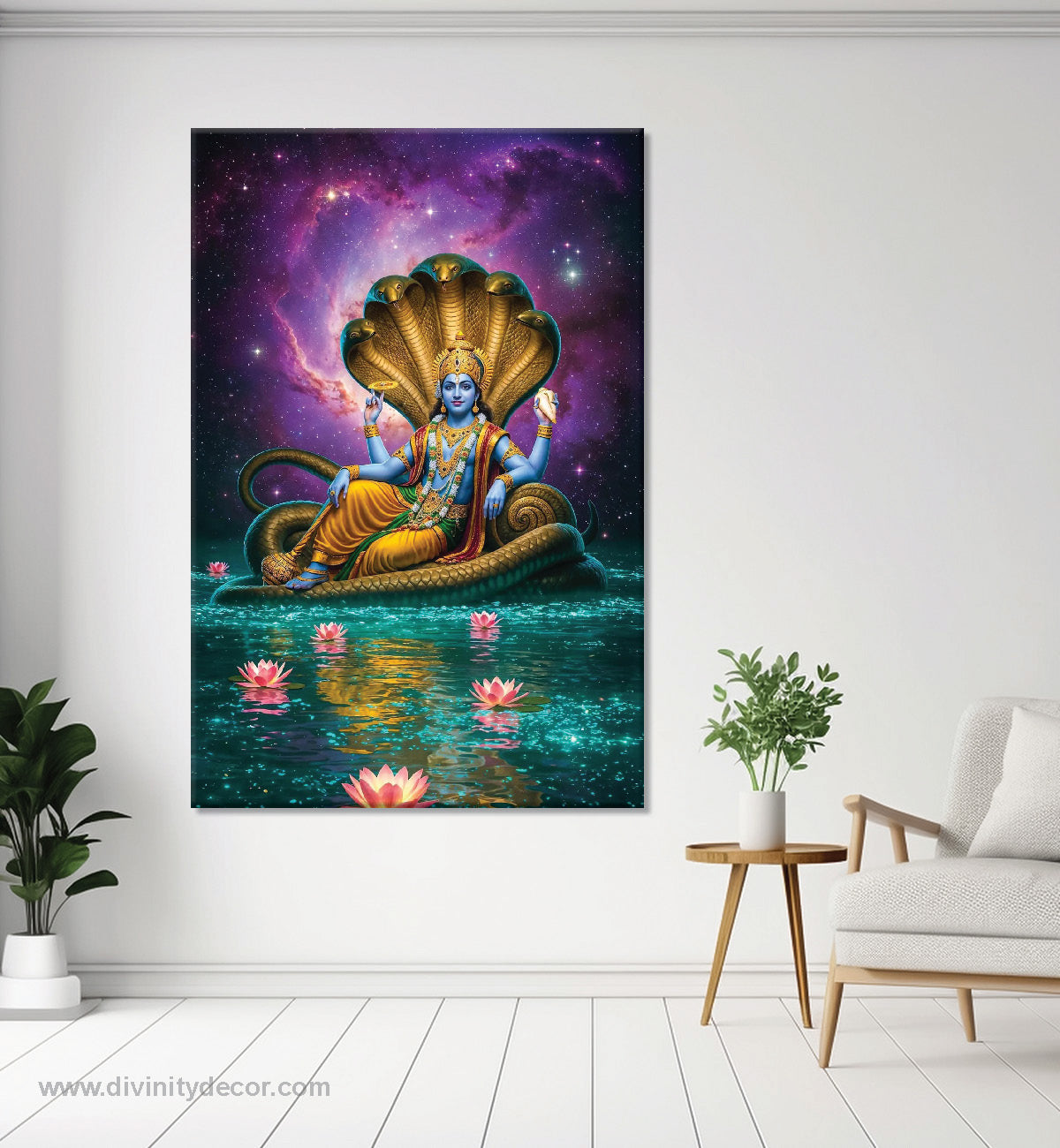 Lord Vishnu Sacred Canvas Art for Home Temple 7