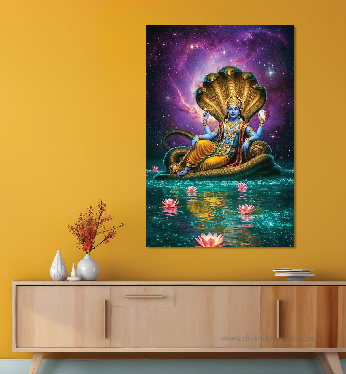 Lord Vishnu Sacred Canvas Art for Home Temple 7