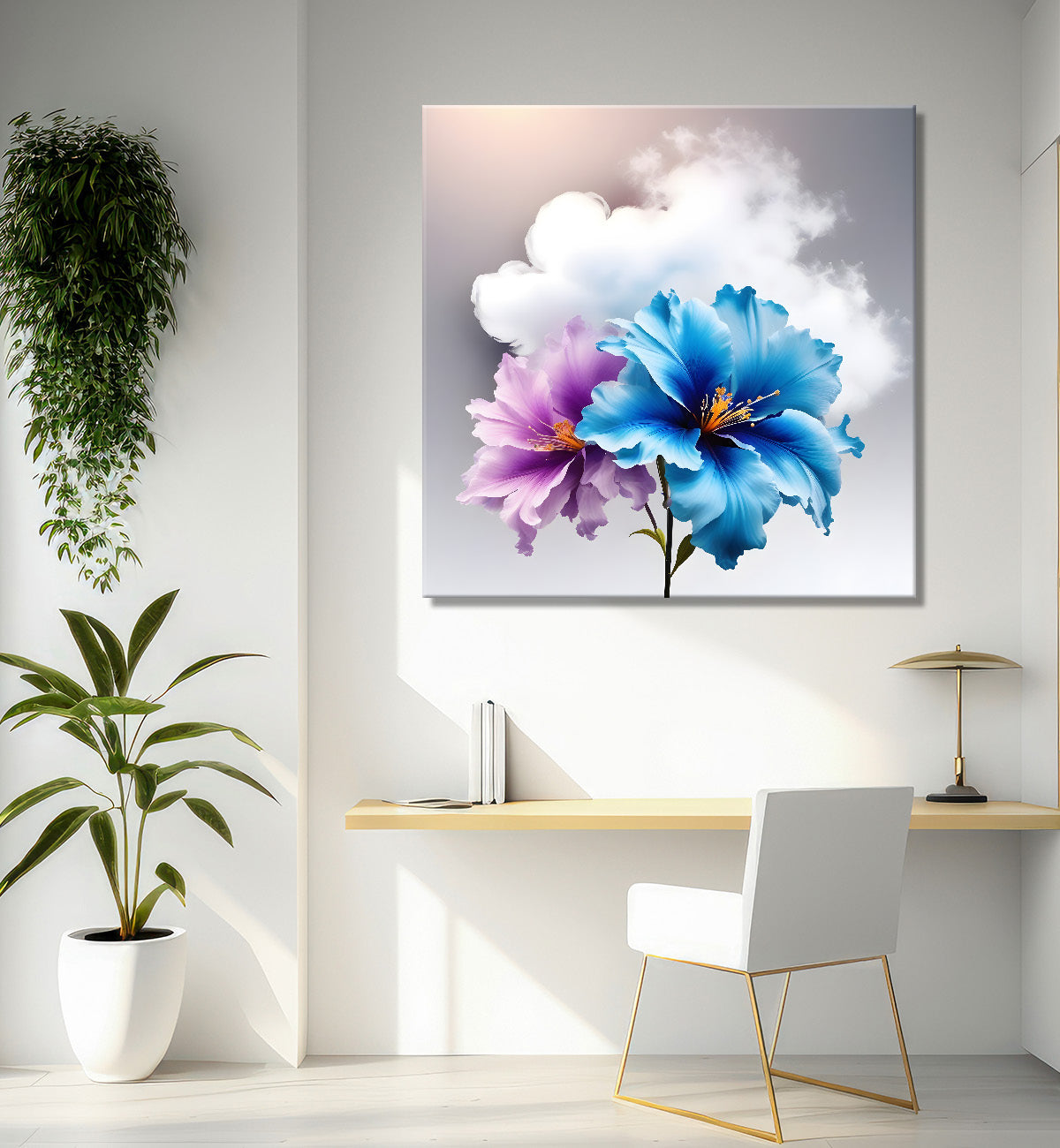 Colourful flowers in water colour painting  - Flower-S-330
