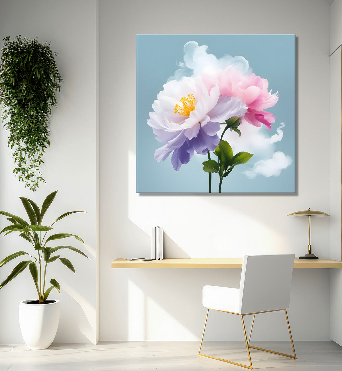 Colourful flowers in water colour painting  - Flower-S-333