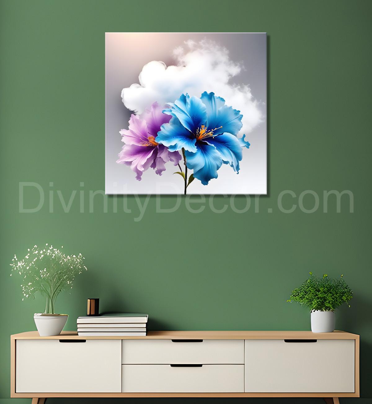 Colourful flowers in water colour painting  - Flower-S-330