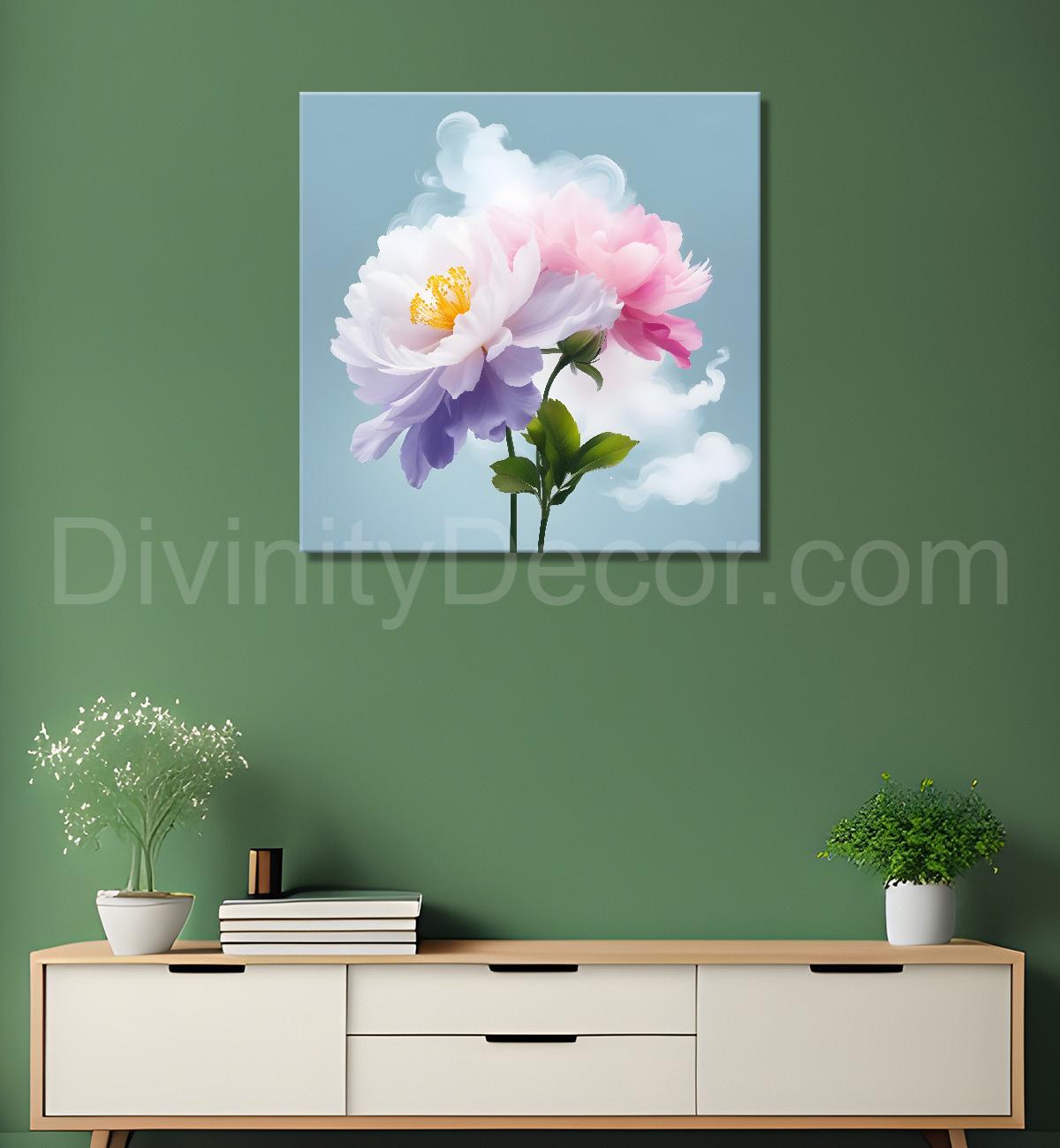 Colourful flowers in water colour painting  - Flower-S-333