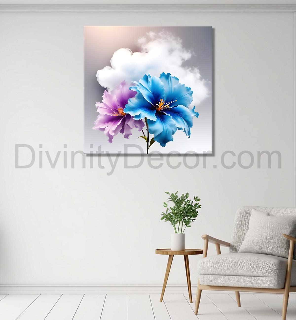 Colourful flowers in water colour painting  - Flower-S-330