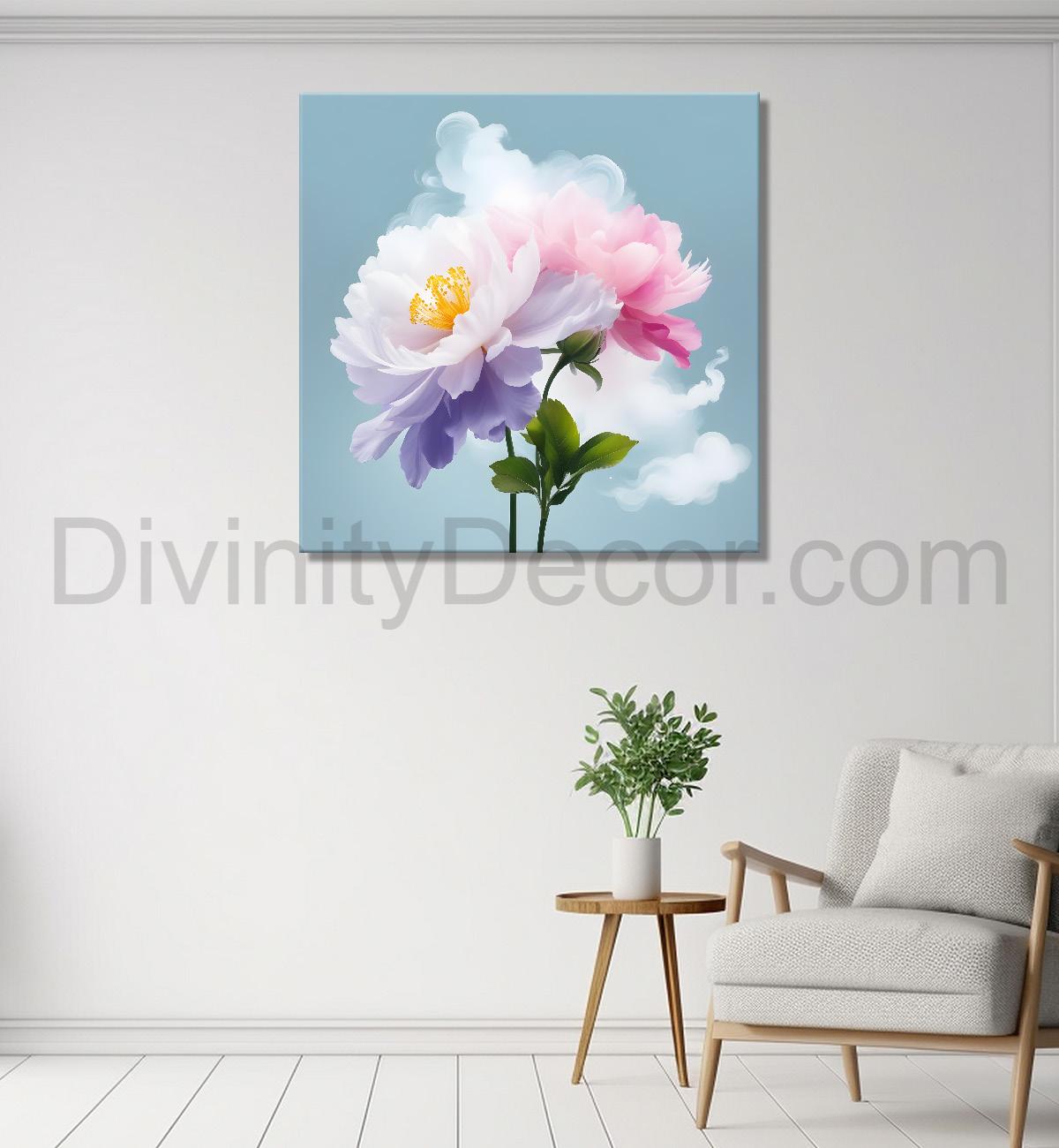 Colourful flowers in water colour painting  - Flower-S-333
