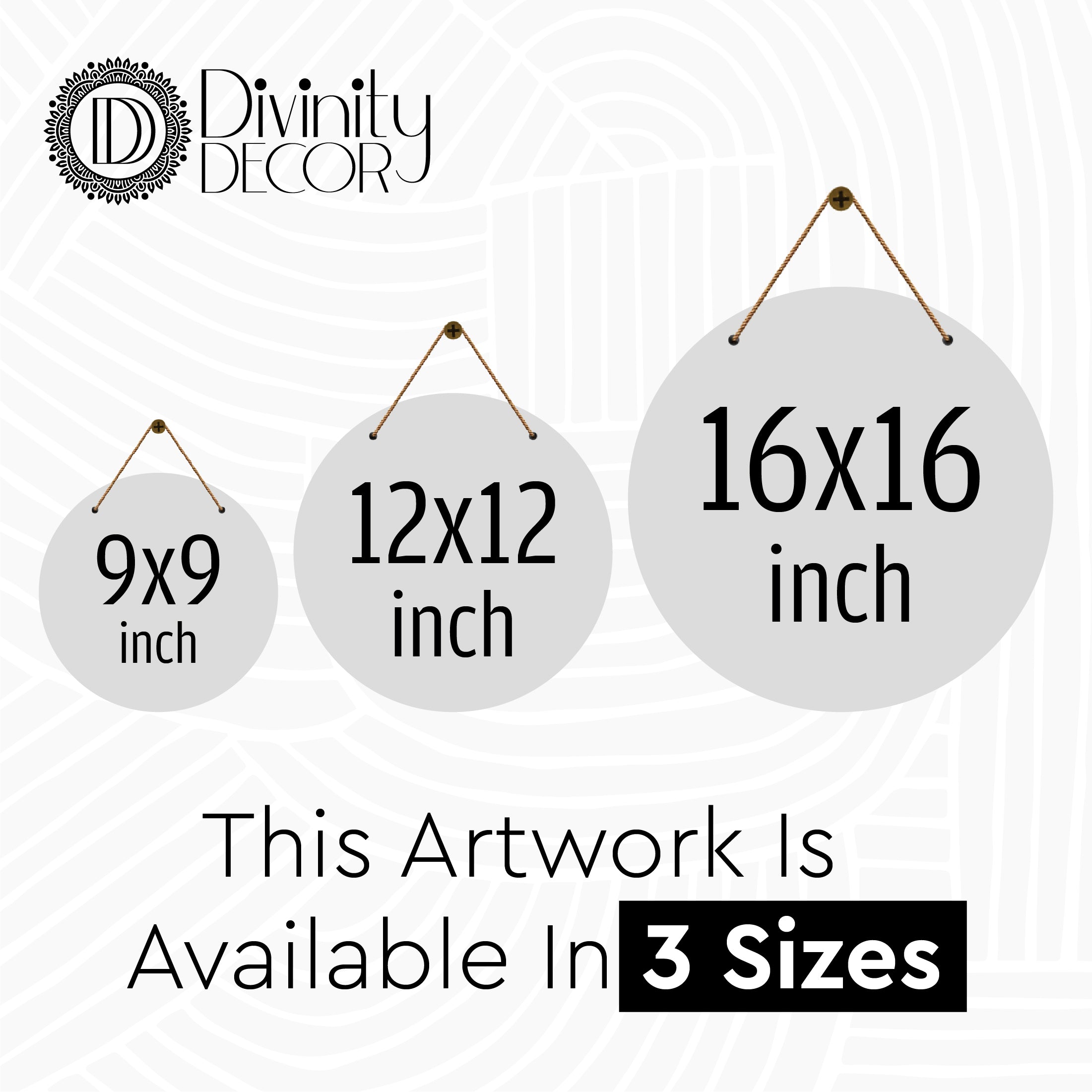 Elephant in blue and yellow mandala Round Wooden Wall Hanging for wall Décor - Design - 330