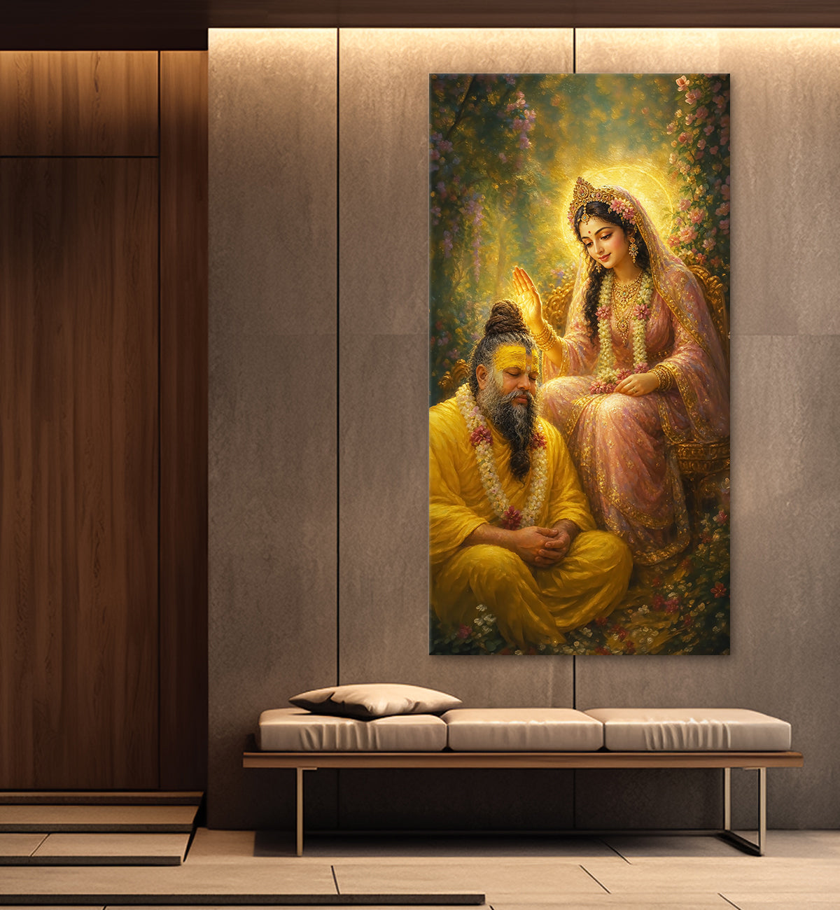 Premanand Ji Meditation Room Canvas Decor 25