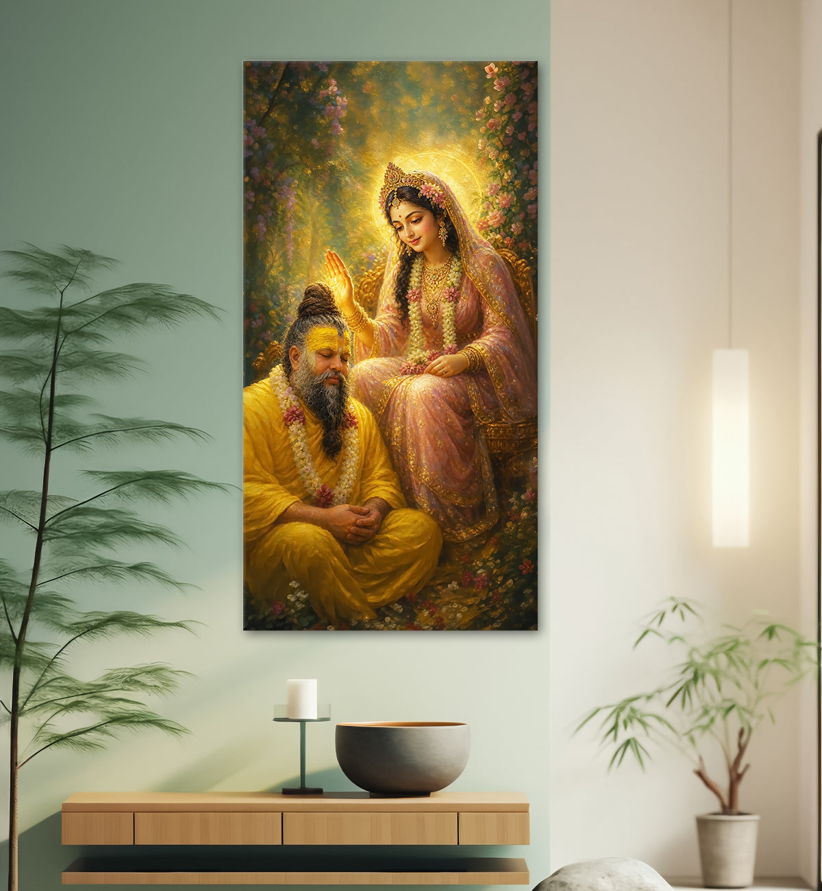 Premanand Ji Meditation Room Canvas Decor 25