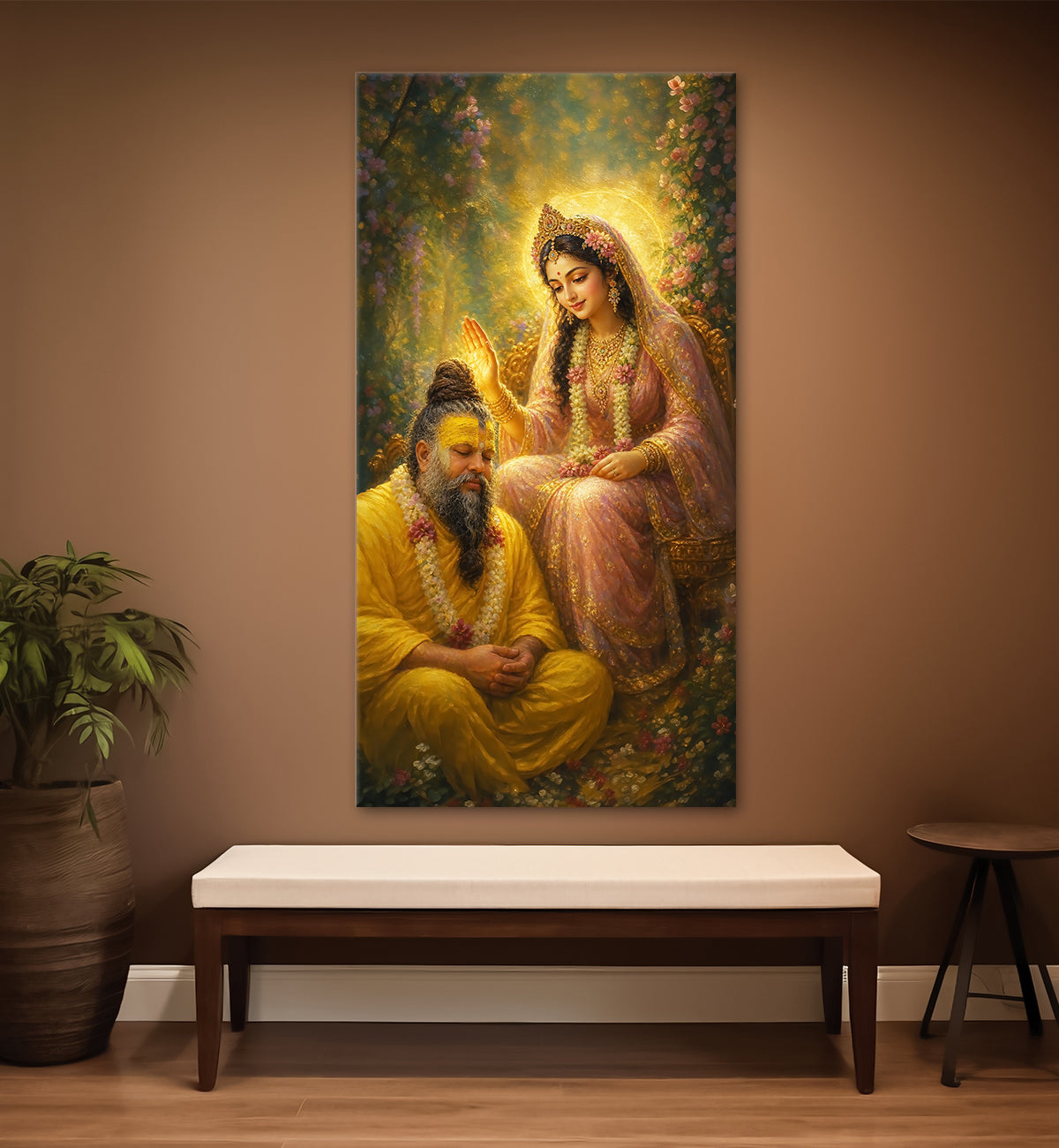 Premanand Ji Meditation Room Canvas Decor 25